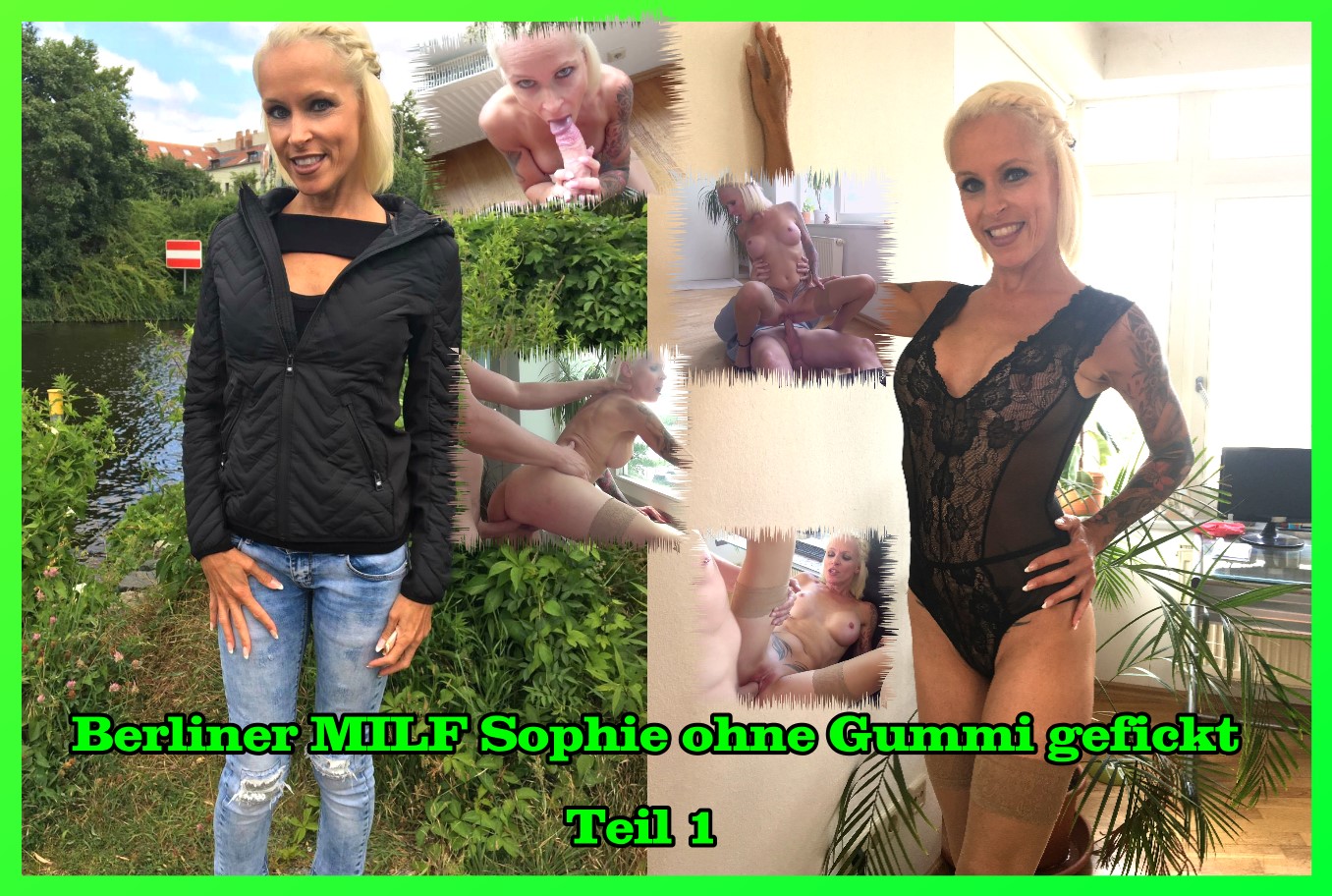 Blonde Mutter Sophie kondomlos genagelt